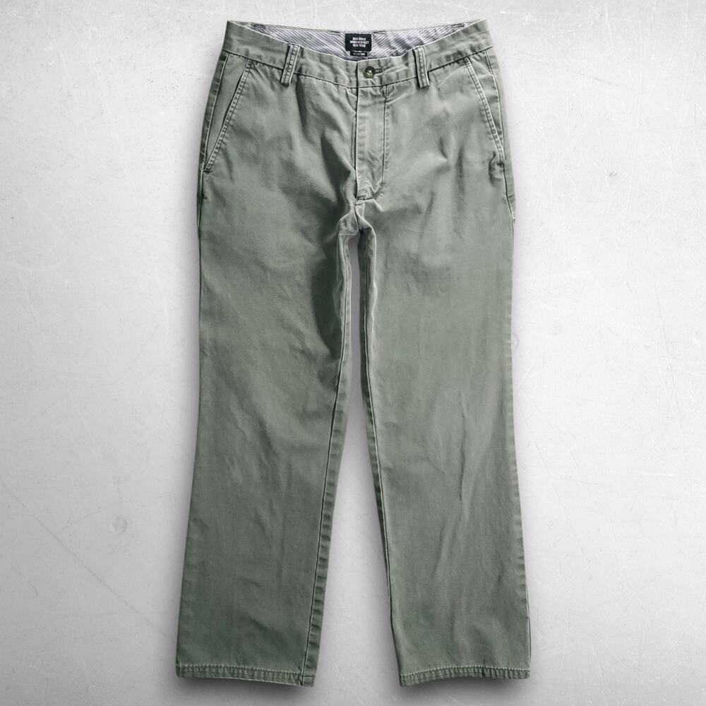 Jack Spade Warren Street NY Chino Pants 100% Cotton Men 28 Olive‎ Quiet Luxury
